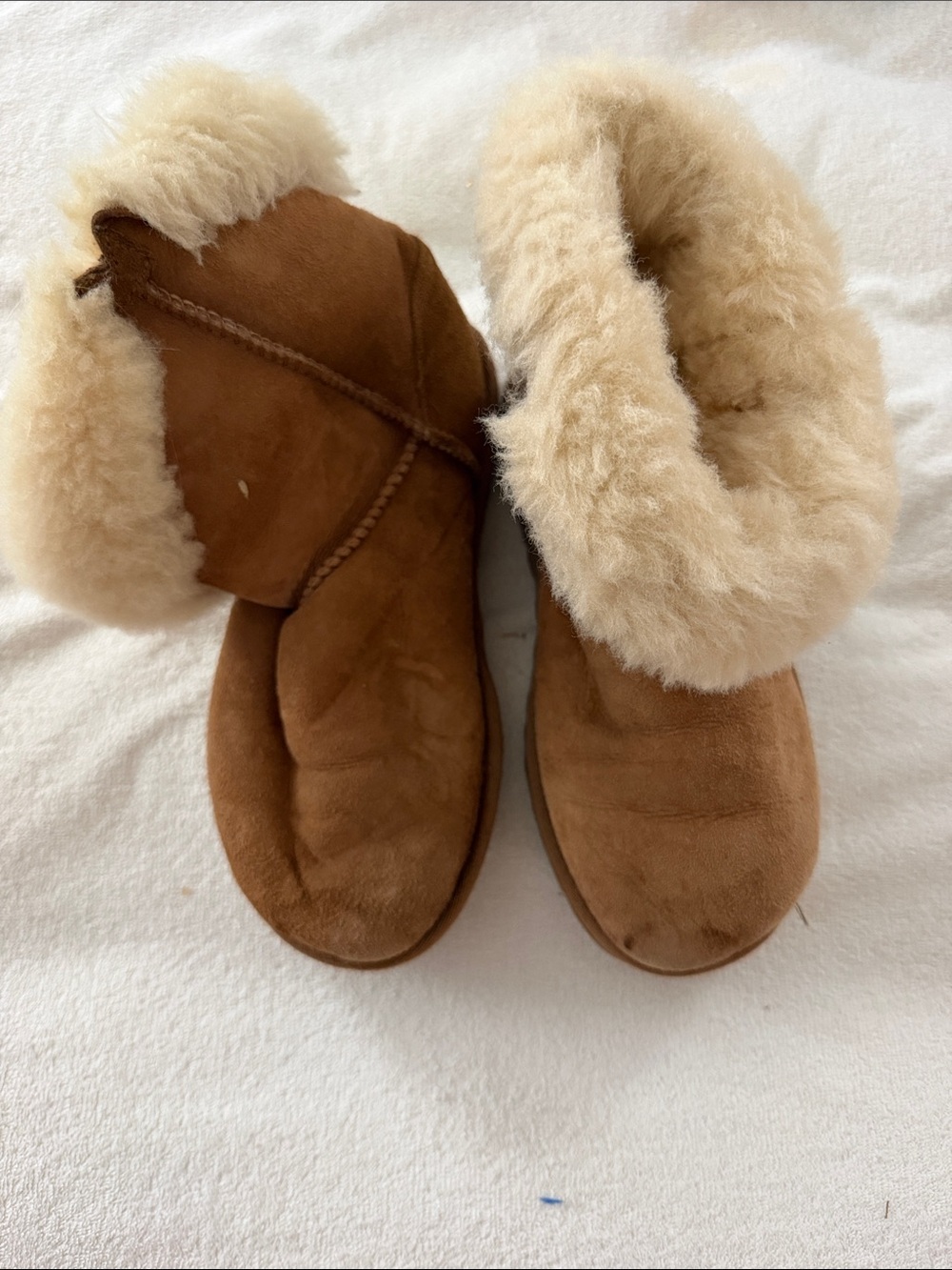 UGG Chestnut Suede Shearling Cuff boots